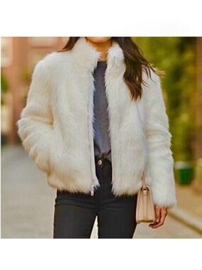 Niki Real Fur Rabbit Long Sleeve Jacket